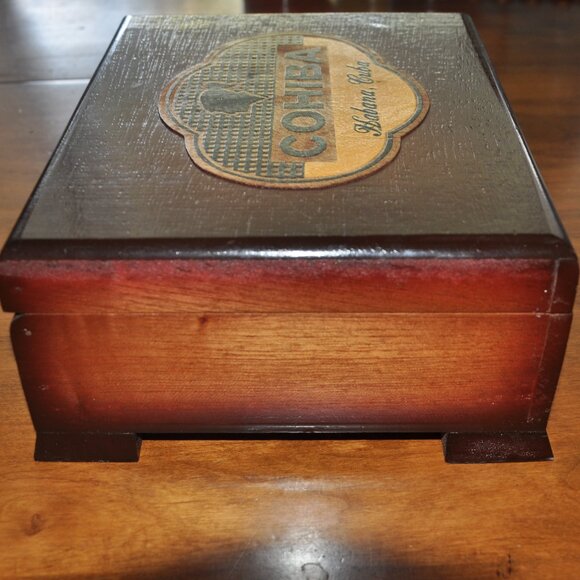 Vintage Cohiba Cigar Humidor Box Habana, Cuba Lid Art 9x7x3.5" - Picture 5 of 9